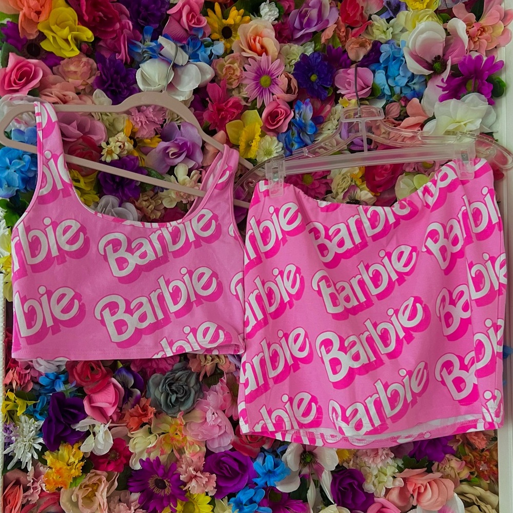 Fashion Nova x Barbie two piece dress / skirt set